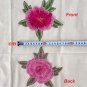 2 pcs 6.7&acirc;�� &Atilde;� 6.4&acirc;�� 3D Embroidered Appliqu&Atilde;&copy; Patch Pink Flower