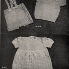 Vintage knitted boy's suit and girl's dress
