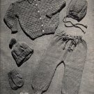 Vintage Knitted Snow Suit Pattern