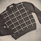 Vintage - Boy's Knitted Plaid Sweater Pattern