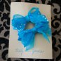 Two Turquoise Blue Double Hair Bow Barrettes