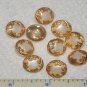 10 Gold and Pearl Plastic Shank Buttons