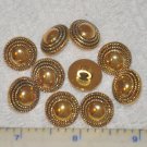 Small Gold Tone Shank Buttons - 10