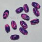 Oval Purple and Pink Polymer Clay Beads