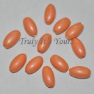 Oval Tangerine Polymer Clay Loose Beads