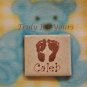 Embossed Ceramic Tile Baby Magnet - Little Feet Caleb