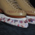 Red White and Blue Ice Skating Hockey Soakers Blade Covers