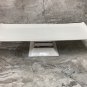 Elegant Rectangular White Ceramic Serving Platter Tray footed with silver rim Table top Dish.