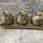 Flower Shape Candle Holder 3 pcs set with Base Poly Resin Modern and stylish