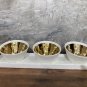Ceramic 4 pcs set Tray with 3 oval shape bowls inside gold for Serving Dish Olives sauces...