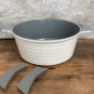 White Cooking Pot 24 cm( approx 5QT) Cast Aluminum Stock pot ,Non Stick Ceramic Coated