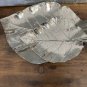 Leaf Metal Platter Gold / Silver color 2 sections , 2 levels ,Serving Tray.Modern home decor.