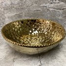 Ceramic Gold color Hammered Pattern Salad fruit Bowl Dish Serving ,Home Decor.