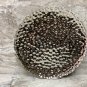 Ceramic Hammered Pattern Silver Color Set of 6 Dinner Plates Platters Serving Dishes .