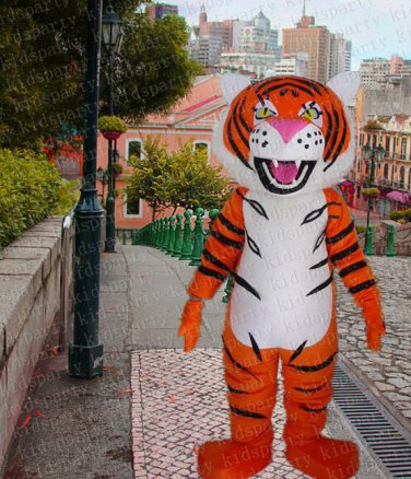 New high quality tiger mascot costume adult size Halloween costume fancy dress free shipping