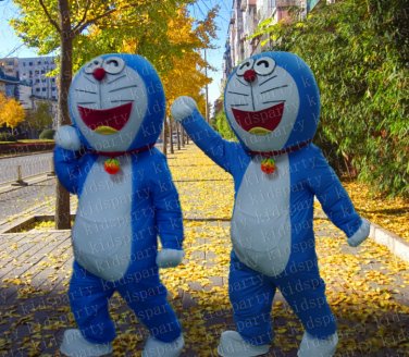 New high quality doraemon mascot costume adult size Halloween costume fancy dress free shipping