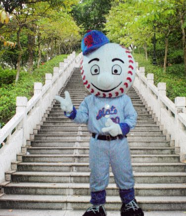 New high quality mr met mascot costume adult size Halloween costume fancy dress free shipping