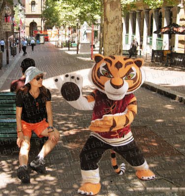New high quality kungfu tiger mascot costume adult size Halloween costume fancy dress free shipping