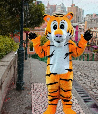 New high quality lovely tiger mascot costume adult size Halloween costume fancy dress free shipping