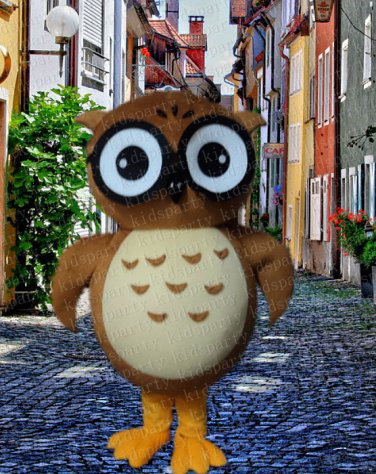 New high quality owl mascot costume adult size Halloween costume fancy dress free shipping