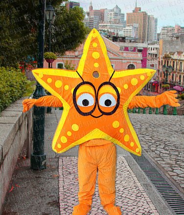 high quality star mascot costume adult size Halloween costume fancy dress free shipping