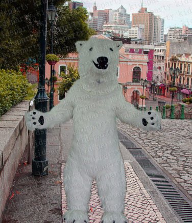 high quality polar bear mascot costume adult size Halloween costume fancy dress free shipping