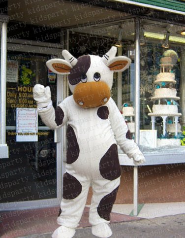 high quality milk cow mascot costume adult size Halloween costume fancy dress free shipping