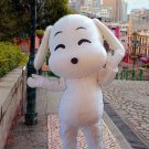 high quality white dog mascot costume adult size Halloween costume fancy dress free shipping