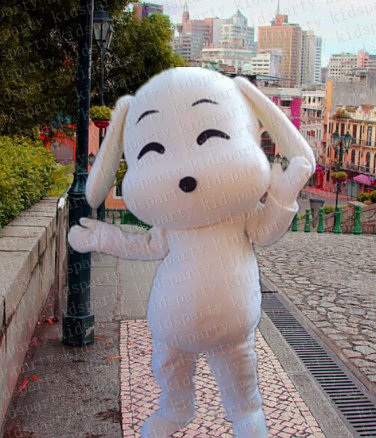 high quality white dog mascot costume adult size Halloween costume fancy dress free shipping