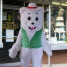 high quality white bear mascot costume adult size Halloween costume fancy dress free shipping