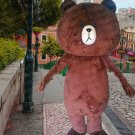 high quality brown bear mascot costume adult size Halloween costume fancy dress free shipping