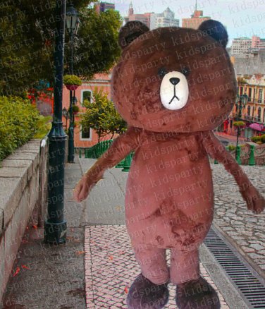 high quality brown bear mascot costume adult size Halloween costume fancy dress free shipping