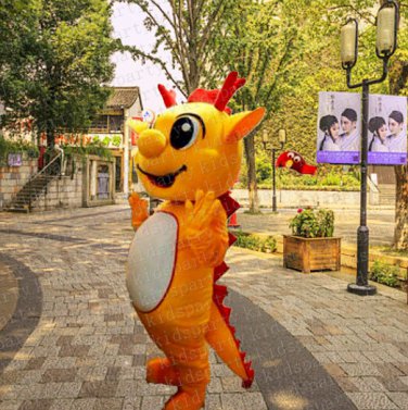 high quality dragon mascot costume adult size Halloween costume fancy dress free shipping