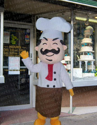 high quality cook chef mascot costume adult size Halloween costume fancy dress free shipping
