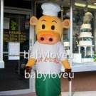 holiday cook chef cow mascot costume fancy party dress suit carnival costume fursuit mascot