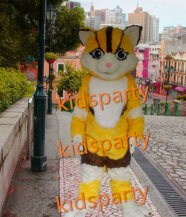 Deluxe Plush Cat mascot costume bear fancy party dress suit carnival costume fursuit mascot