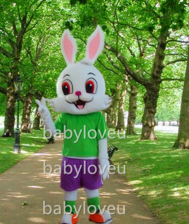 New rabbit mascot costume fancy party dress suit carnival costume fursuit mascot