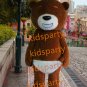 POLYFOAM high quality Lovely Long hair Plush bear Mascot Costume