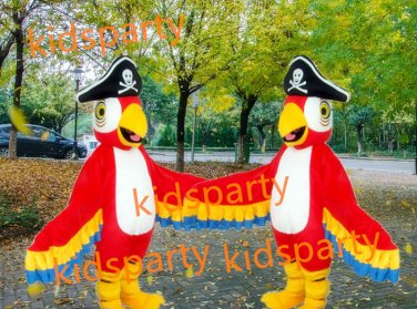 new high quality walking disguise Pirates parrot mascot costumes Free Shipping