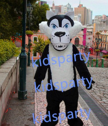 high quality black wolf mascot costume Christmas Halloween Outfit Fancy Dress Suit Free Shipping