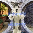 New high quality Grey Wolf mascot costume husky dog fursuit Free Shipping