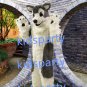 New high quality Grey Wolf mascot costume husky dog fursuit Free Shipping