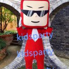 New red television mascot costume Fancy Dress Halloween party costume Carnival Costume