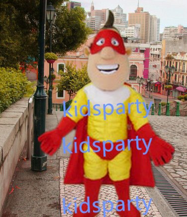 new walking disguise custom red cape muscle man mascot costumes