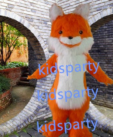 New orange fox Mascot Costume Mascot Parade Quality Clowns Birthdays Fancy dress party