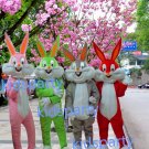 New 4 pcs rabbits Mascot Costume Mascot Parade Quality Clowns Birthdays Fancy dress party
