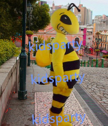 New bee honeybee Mascot Costume Mascot Parade Quality Clowns Birthdays Fancy dress party