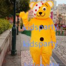 New yellow bear Mascot Costume Mascot Parade Quality Clowns Birthdays Fancy dress party