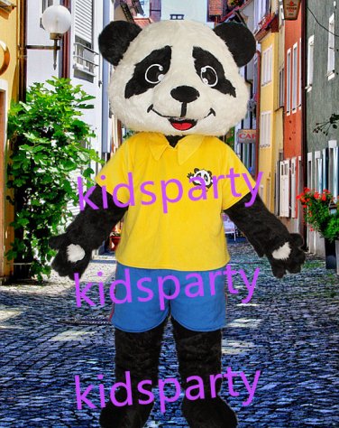 New panda Mascot Costume Mascot Parade Quality Clowns Birthdays Fancy dress party