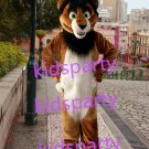 New brown lion husky dog fursuit Mascot Costume mascot Halloween